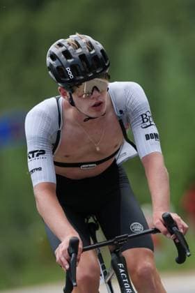 (250707) -- XINING, July 7, 2025 -- Adam Bradac of Factor Racing competes during Stage 2 of the Tour of Magnificent Qinghai International Road cycling, Rad, Radsport, Strasse Race from Duoba to Huzhu, northwest China s Qinghai Province, July 7, 2025. ) (SP)CHINA-QINGHAI-CYCLING-TOUR OF MAGNIFICENT QINGHAI-STAGE 2 (CN) ZhangxLong 