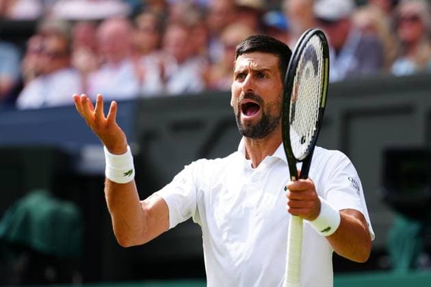 Novak Djokovic rejects during his fourth round match Wimbledon Tennis Championships, Day 8, The All England Lawn Tennis and Croquet Club, London, UK - 07 Jul 2025London The All England Lawn Tennis and United Kingdom  Copyright: xJavierxGarcia Shutterstockx 15387972ab