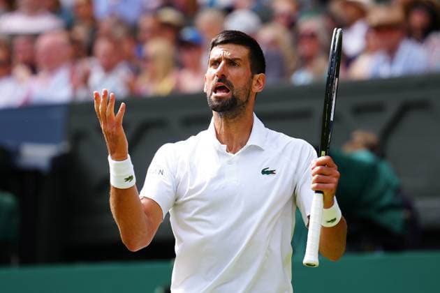 Novak Djokovic rejects during his fourth round match Wimbledon Tennis Championships, Day 8, The All England Lawn Tennis and Croquet Club, London, UK - 07 Jul 2025London The All England Lawn Tennis and United Kingdom  Copyright: xJavierxGarcia Shutterstockx 15387972ac