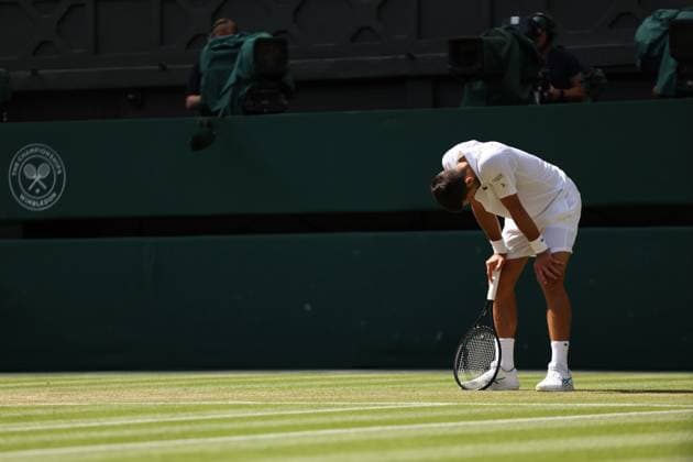 Novak Djokovic during his Round of 16 match Wimbledon Tennis Championships, Day 8, The All England Lawn Tennis and Croquet Club, London, UK - 07 Jul 2025London The All England Lawn Tennis and United Kingdom  Copyright: xEllaxLing Shutterstockx 15387974ah