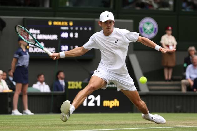 Alex de Minaur during his Round of 16 match Wimbledon Tennis Championships, Day 8, The All England Lawn Tennis and Croquet Club, London, UK - 07 Jul 2025London The All England Lawn Tennis and United Kingdom  Copyright: xEllaxLing Shutterstockx 15387974bd
