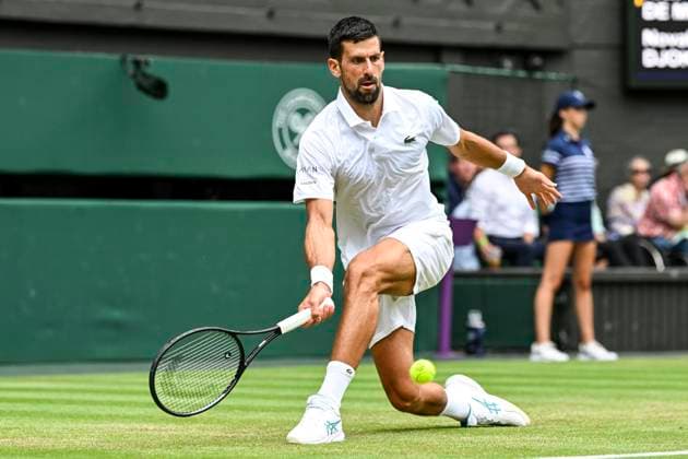 Novak Djokovic during his Wimbledon 2025 Men?s Singles Round of 16 tennis match against Alex de Minaur at the All England Tennis Club in London, England (Richard Callis SPP) Copyright: xRichardxCallis SPPx spp-en-RiCa-SPP25_rica_07jul25_21426