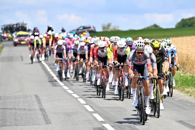 Tour de France 2025 Stage 4 ROUEN, FRANCE - JULY 08 : Diller Silvan (SUI) of Alpecin - Deceuninck during stage 4 of the 112th edition of Tour de France an UCI World Tour 2.UWT cycling road race stage for Men Elite of 173 km with start in Amiens Metropole and finish in Rouen on July 8, 2025 in Rouen, France, 08 07 2025 ( Motordriver Kenny Verfaillie - Rouen France  Copyright: xJanxDexMeuleneirx