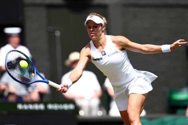 Laura Siegemund during her quarter final match Wimbledon Tennis Championships, Day 9, The All England Lawn Tennis and Croquet Club, London, UK - 08 Jul 2025London The All England Lawn Tennis and United Kingdom  Copyright: xJamesxMarsh Shutterstockx 15389336ab
