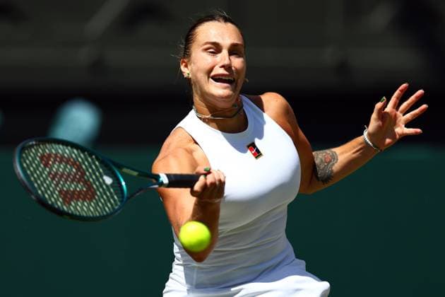 Aryna Sabalenka during her quarter final match Wimbledon Tennis Championships, Day 9, The All England Lawn Tennis and Croquet Club, London, UK - 08 Jul 2025London The All England Lawn Tennis and United Kingdom  Copyright: xJamesxMarsh Shutterstockx 15389336bh