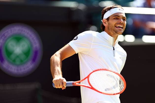 Taylor Fritz during his quarter final match Wimbledon Tennis Championships, Day 9, The All England Lawn Tennis and Croquet Club, London, UK - 08 Jul 2025London The All England Lawn Tennis and United Kingdom  Copyright: xJamesxMarsh Shutterstockx 15389336cg
