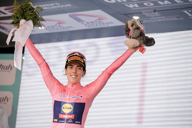 Pink Jersey Lidl - Trek™s Henderson Anna during the 3rd stage of the Giro d™Italia Women, from Vezza d™Oglio to Trento, Italy Tuesday, July 08, 2025. - cycling .  Copyright: xMarcoxAlpozzi LaPressex