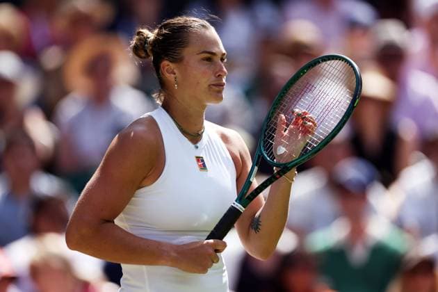 Aryna Sabalenka during her quarter final match Wimbledon Tennis Championships, Day 9, The All England Lawn Tennis and Croquet Club, London, UK - 08 Jul 2025London The All England Lawn Tennis and United Kingdom  Copyright: xEllaxLing Shutterstockx 15389337av