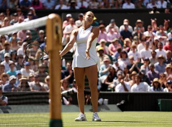 Aryna Sabalenka during her quarter final match Wimbledon Tennis Championships, Day 9, The All England Lawn Tennis and Croquet Club, London, UK - 08 Jul 2025London The All England Lawn Tennis and United Kingdom  Copyright: xEllaxLing Shutterstockx 15389337be