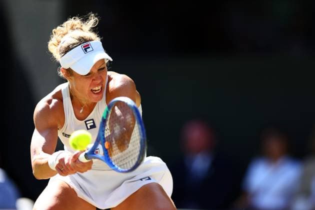 Laura Siegemund during her quarter final match Wimbledon Tennis Championships, Day 9, The All England Lawn Tennis and Croquet Club, London, UK - 08 Jul 2025London The All England Lawn Tennis and United Kingdom  Copyright: xJamesxMarsh Shutterstockx 15389336du