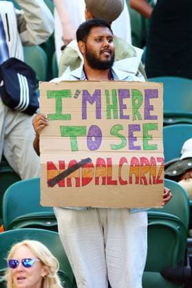 Carlos Alcaraz fan Wimbledon Tennis Championships, Day 9, The All England Lawn Tennis and Croquet Club, London, UK - 08 Jul 2025London The All England Lawn Tennis and United Kingdom  Copyright: xJamesxMarsh Shutterstockx 15389336fe
