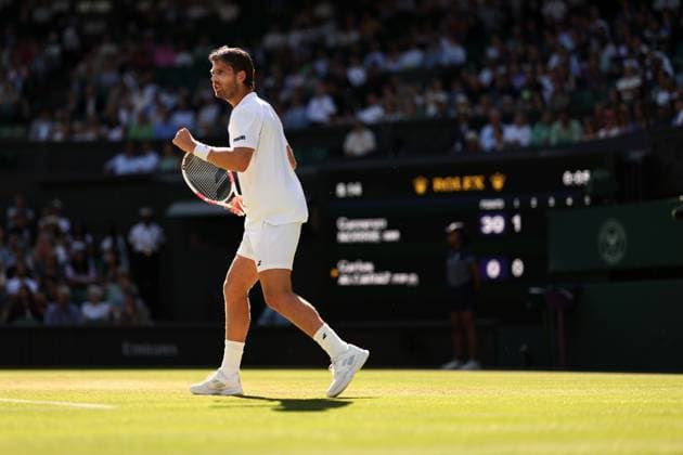 Cameron Norrie during his quarter final match Wimbledon Tennis Championships, Day 9, The All England Lawn Tennis and Croquet Club, London, UK - 08 Jul 2025London The All England Lawn Tennis and United Kingdom  Copyright: xEllaxLing Shutterstockx 15389337db