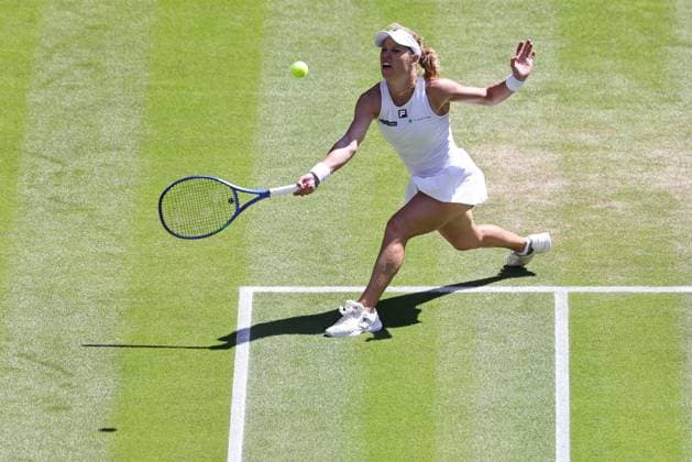 Laura Siegemund, GER, during quarterfinal of 2025 All England Lawn Tennis Championships at Wimbledon, womens singles, London, 08 07 2025; -