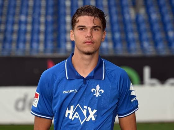 08.07.2025, xjhx, Fussball 2.Bundesliga, SV Darmstadt 98 Fototermin Saison 2025 26, Max Pfister ; SV Darmstadt 98 2.BL; Porträttermin 2025 2026 Darmstadt
