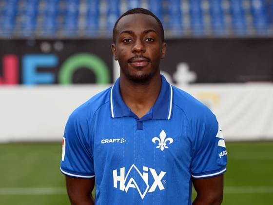 08.07.2025, xjhx, Fussball 2.Bundesliga, SV Darmstadt 98 Fototermin Saison 2025 26, Merveille Papela ; SV Darmstadt 98 2.BL; Porträttermin 2025 2026 Darmstadt