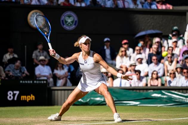 Laura Siegemund during her Wimbledon 2025 Women?s Singles Quarter Final match against Aryna Sabalenka at the All England Tennis Club in London, England (Richard Callis Sports Press Photo SPP) Copyright: xRichardxCallis SportsxPressxPhotox xSPPx spp-en-RiCaPrPh-SPP25_RiCa_08072025-1360575