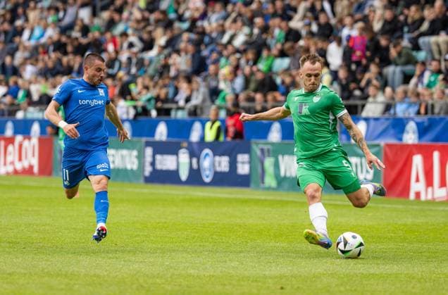 08.07.2025, Tallinn. UEFA Champions League first qualifying round. FCI Levadia VS RFS 0:1. Photo Madis Veltman, Postimees Tallinn Harjumaa Estonia 1MV08JUL25A09  Copyright: xMadisxVeltmanx 11 Roberts Savalnieks, 5 Mark Oliver Roosnupp