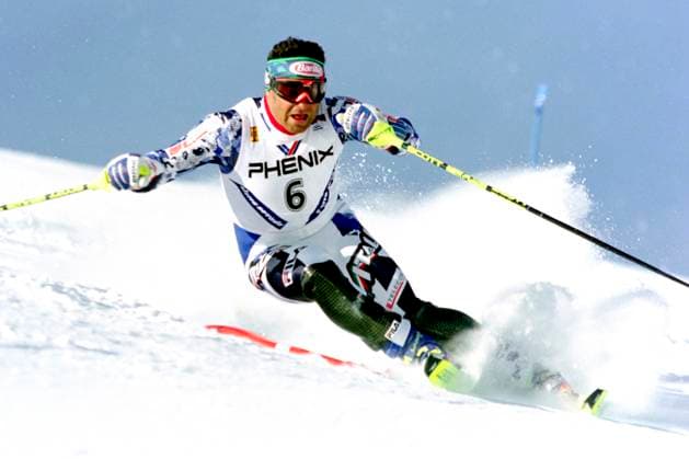 960225 Alpint, VM, Slalom: Alberto Tomba, Italien. *** 960225 Alpine, World Cup, Slalom Alberto Tomba, Italy  Copyright: BILDBYRAN BB960225BB046