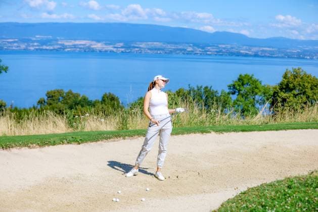 EVIAN-LES-BAINS, FRANCE - 09.07.2025: Nataliya Guseva (RUS) of The Amundi Evian Championship at the Evian Resort Golf Club on July 09, 2025 in Evian-les-Bains, France.