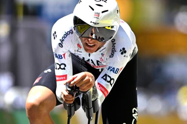 Tour de France 2025 Stage 5 CAEN, FRANCE - JULY 09 : Politt Nils (GER) of UAE Team Emirates during stage 5 of the 112th edition of Tour de France an UCI World Tour 2.UWT Individual Time Trial stage for Men Elite of 33 km with start in Caen and finish in Caen on July 9, 2025 in Caen, France, 09 07 2025 ( Motordriver Kenny Verfaillie - Caen France  Copyright: xJanxDexMeuleneirx