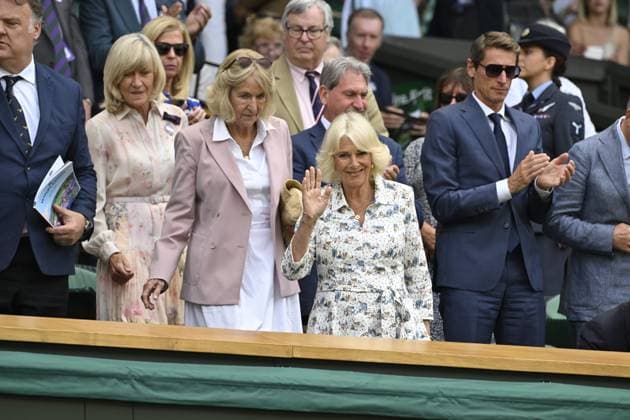 Tennis : Wimbledon -2025 - ITF - Tennis - Wimbledon - ITF - Queen Camilla dans la Royal Box GB  Copyright: xChryslenexCaillaudx xPznewzx