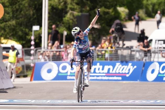 Ag Insurance - Soudal Team™s Gigante Sarah during the 4th stage of the Giro d™Italia Women, from Castello Tesino to Pianezze, Italy Wednesday, July 9, 2025. - cycling .  Copyright: xMassimoxPaolone LaPressex