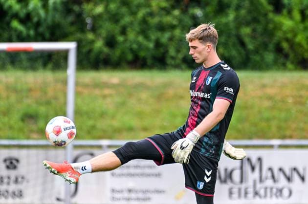 GER, 2. BL, 1. FC Magdeburg, Trainingslager in Bad Wörishofen 09.07.2025, Stadion Am Unteren Hart, Bad Wörishofen, GER, 2. BL, 1. FC Magdeburg, Trainingslager in Bad Wörishofen, im Bild Noah Kruth (Magdeburg, 30)
