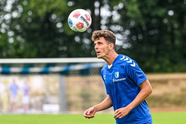 GER, 2. BL, 1. FC Magdeburg, Trainingslager in Bad Wörishofen 09.07.2025, Stadion Am Unteren Hart, Bad Wörishofen, GER, 2. BL, 1. FC Magdeburg, Trainingslager in Bad Wörishofen, im Bild Tobias Müller Mueller (Magdeburg, 5)
