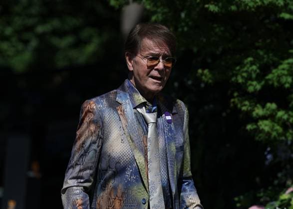 9th July 2025; All England Lawn Tennis and Croquet Club, London, England; Wimbledon Tennis Tournament, Day 10; Cliff Richard arrives at Wimbledon  ActionPlus12811552 JohnxPatrickxFletcher