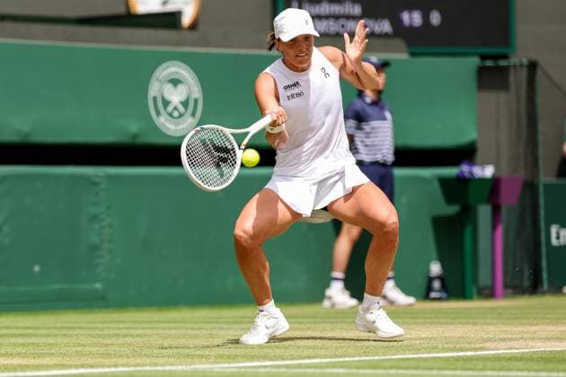 Wimbledon 2025 Iga Swiatek during Wimbledon 2025 tennis tournament in London England on 9 July 2025. London England  Copyright: xFotoxOlimpikx originalFilename:jastrzebowski-wimbledo250709_nphTl.jpg
