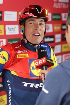 CYCLING - Tour of Austria 2025 STEYR,AUSTRIA,09.JUL.25 - CYCLING - Tour of Austria, stage 1, Steyr - Steyr. Image shows Aleix Espargaro Villa (ESP LIDL-TREK). Keywords: interview.  GEPAxpictures xWalterxLuger