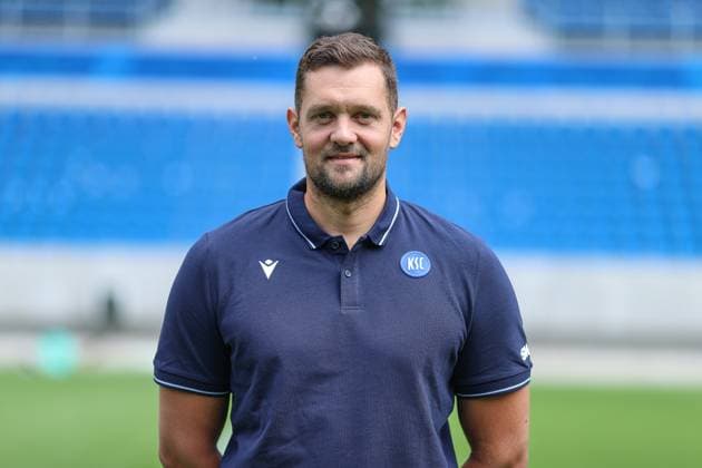 Florian Boeckler; Karlsruher SC, GER, Karlsruher SC (KSC, Karlsruhe), Fussball, 2. Bundesliga, Portaettermin, Spielzeit 2025 2026, 09.07.2025, DFL REGULATIONS PROHIBIT ANY USE OF PHOTOGRAPHS AS IMAGE SEQUENCES AND OR QUASI-VIDEO, GER, Karlsruher SC (KSC, Karlsruhe), Fussball, 2. Bundesliga, Portraettermin, Spielzeit 2025 2026, 09.07.2025 Karlsruhe