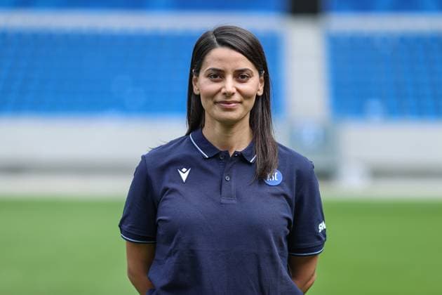 Sarah Saliba; Karlsruhe SC Teammanager, GER, Karlsruher SC (KSC, Karlsruhe), Fussball, 2. Bundesliga, Portaettermin, Spielzeit 2025 2026, 09.07.2025, DFL REGULATIONS PROHIBIT ANY USE OF PHOTOGRAPHS AS IMAGE SEQUENCES AND OR QUASI-VIDEO, GER, Karlsruher SC (KSC, Karlsruhe), Fussball, 2. Bundesliga, Portraettermin, Spielzeit 2025 2026, 09.07.2025 Karlsruhe