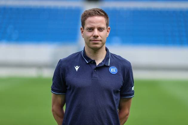 Kevin Benz; Karlsruher SC Physiotherapeut, GER, Karlsruher SC (KSC, Karlsruhe), Fussball, 2. Bundesliga, Portaettermin, Spielzeit 2025 2026, 09.07.2025, DFL REGULATIONS PROHIBIT ANY USE OF PHOTOGRAPHS AS IMAGE SEQUENCES AND OR QUASI-VIDEO, GER, Karlsruher SC (KSC, Karlsruhe), Fussball, 2. Bundesliga, Portraettermin, Spielzeit 2025 2026, 09.07.2025 Karlsruhe