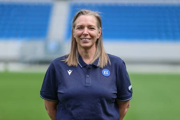 Anja Bergheim, GER, Karlsruher SC (KSC, Karlsruhe), Fussball, 2. Bundesliga, Portaettermin, Spielzeit 2025 2026, 09.07.2025, DFL REGULATIONS PROHIBIT ANY USE OF PHOTOGRAPHS AS IMAGE SEQUENCES AND OR QUASI-VIDEO, GER, Karlsruher SC (KSC, Karlsruhe), Fussball, 2. Bundesliga, Portraettermin, Spielzeit 2025 2026, 09.07.2025 Karlsruhe