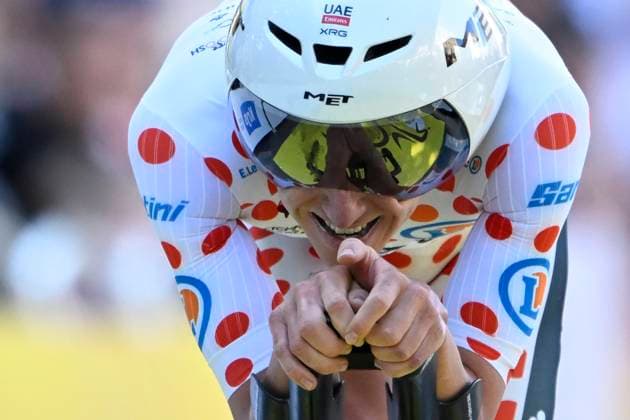 Tour de France 2025 Stage 5 CAEN, FRANCE - JULY 09 : Pogacar Tadej (SLO) of UAE Team Emirates during stage 5 of the 112th edition of Tour de France an UCI World Tour 2.UWT Individual Time Trial stage for Men Elite of 33 km with start in Caen and finish in Caen on July 9, 2025 in Caen, France, 09 07 2025 ( Motordriver Kenny Verfaillie - Caen France  Copyright: xJanxDexMeuleneirx