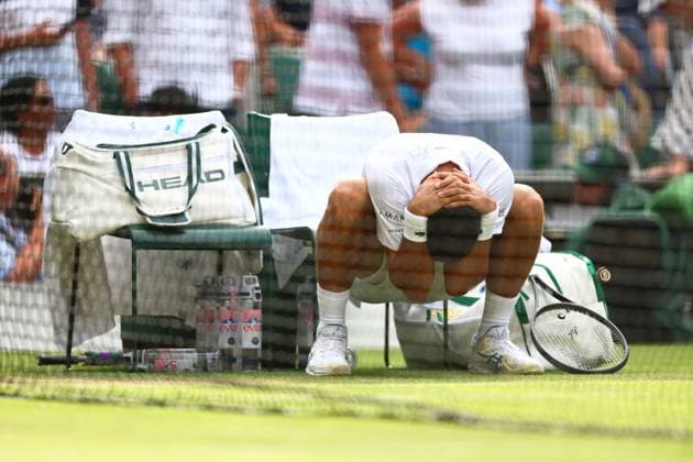 Novak Djokovic during his Quarter Final match Wimbledon Tennis Championships, Day 10, The All England Lawn Tennis and Croquet Club, London, UK - 09 Jul 2025London The All England Lawn Tennis and United Kingdom  Copyright: xJamesxMarsh Shutterstockx 15389394fn