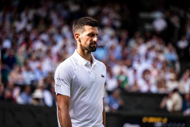 Novak Djokovic during his Wimbledon 2025 Men s Quarter Final tennis match against Flavio Cobolli at the All England Tennis Club in London, England. (Richard Callis Sports Press Photo SPP) Copyright: xRichardxCallis SportsxPressxPhotox xSPPx spp-en-RiCaPrPh-SPP25_richiecallis_09072025_22611