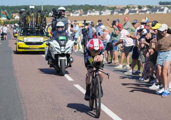 CYCLING - TOUR DE FRANCE 2025 - STAGE 5 Laurent Lairys MAXPPP - VINGEGAARD Jonas during the Tour de France 2025, UCI WorldTour cycling event, Stage 5, Individual time-trial, Caen - Caen (33 Km) on 9 July 2025 in Caen, France - Photo Laurent Lairys MAXPPP Caen France  Copyright: xMAXPPPxLaurentxLairysx LLR202507100727 LLR202507100727