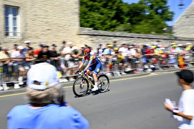 Italian Simone Consonni of Lidl-Trek pictured at the start of stage six of the 2025 Tour de France cycling, from Bayeux to Vire Normandie (201 km), on Thursday 10 July 2025 in France. The 112th edition of the Tour de France starts on Saturday 5 July in Lille, France, and will finish in Paris, France on the 27th of July. JASPERxJACOBS  x128828373x