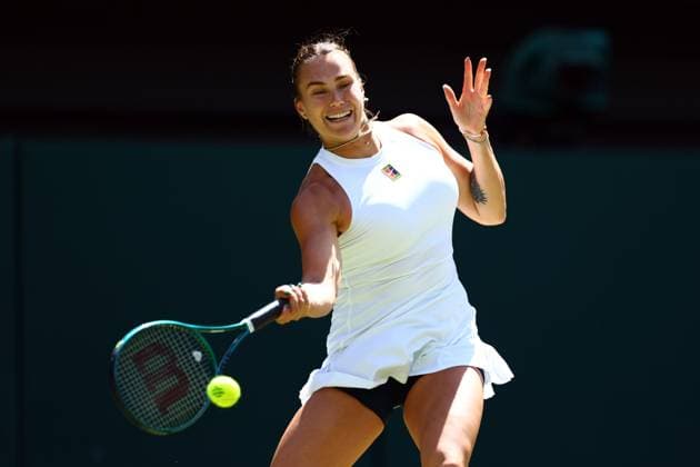 Aryna Sabalenka during her semi final match Wimbledon Tennis Championships, Day 11, The All England Lawn Tennis and Croquet Club, London, UK - 10 Jul 2025London The All England Lawn Tennis and United Kingdom  Copyright: xJamesxMarsh Shutterstockx 15390590u