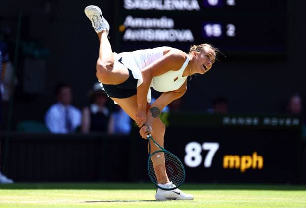 Aryna Sabalenka during her semi final match Wimbledon Tennis Championships, Day 11, The All England Lawn Tennis and Croquet Club, London, UK - 10 Jul 2025London The All England Lawn Tennis and United Kingdom  Copyright: xJamesxMarsh Shutterstockx 15390590s