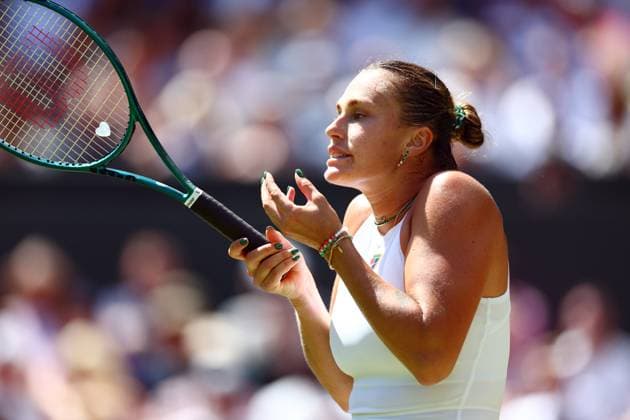 Aryna Sabalenka during her semi final match Wimbledon Tennis Championships, Day 11, The All England Lawn Tennis and Croquet Club, London, UK - 10 Jul 2025London The All England Lawn Tennis and United Kingdom  Copyright: xJamesxMarsh Shutterstockx 15390590am
