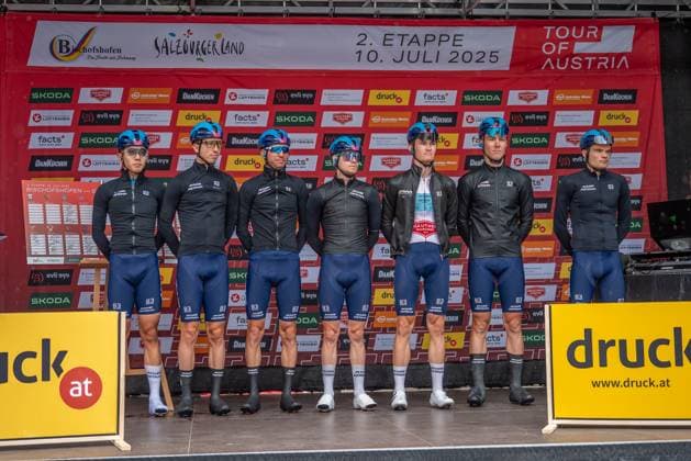 CYCLING - Tour of Austria 2025 BISCHOFSHOFEN,AUSTRIA,10.JUL.25 - CYCLING - Tour of Austria, stage 2, Bischofshofen - Sankt Johann Alpendorf. Image shows the XDS Astana Team.  GEPAxpictures xWolfgangxKofler
