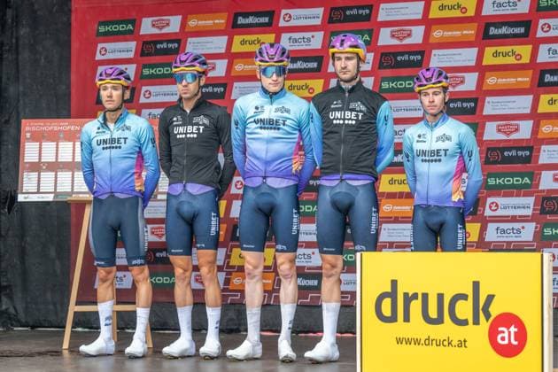 CYCLING - Tour of Austria 2025 BISCHOFSHOFEN,AUSTRIA,10.JUL.25 - CYCLING - Tour of Austria, stage 2, Bischofshofen - Sankt Johann Alpendorf. Image shows Unibet Tietema Rockets.  GEPAxpictures xWolfgangxKofler