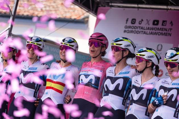 CICLISMO - Giro d Italia - Giro d Italia Women - Stage 5 - Mirano Monselice Marlene Reusser in Pink Jersey during Giro d Italia Women - Stage 5 - Mirano Monselice, Giro d Italia race in Monselice, Italy, July 10 2025 Monselice Italy  Copyright: xIPAxSport ABACAx