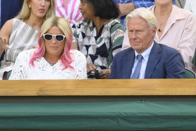 Wimbledon Tennis Championships - Day 11 LONDON, UNITED KINGDOM - JULY 10: Bjorn Borg and wife wife Patricia Borg watches tennis from the Royal Box during day eleven of the 2025 Wimbledon Championships at The All England Lawn Tennis and Croquet Club in Wimbledon on July 10, 2025, in London, England Ray Tang Anadolu London United Kingdom. Editorial use only. Please get in touch for any other usage.  Copyright: x2025xAnadoluxRayxTangx