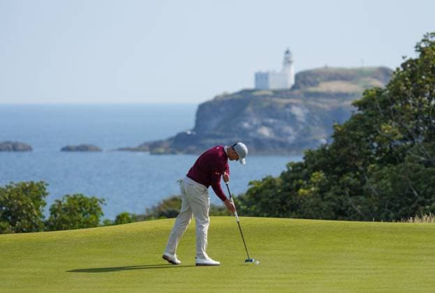 Adam Scott (AUS) on the 13th green. Genesis Scottish Open, Day 1, Golf, Renaissance Club, North Berwick, Scotland, UK - 10 Jul 2025North Berwick Scotland United Kingdom EDITORIAL USE ONLY No use with unauthorised audio, video, data, fixture lists, club league logos or live services. Online in-match use limited to 120 images, no video emulation. No use in betting, games or single club league player publications. Copyright: xStuartxWallace Shutterstockx 15393027cd