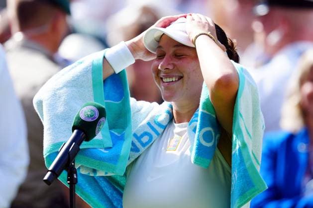 Amanda Anisimova celebrates victory in her semi final match Wimbledon Tennis Championships, Day 11, The All England Lawn Tennis and Croquet Club, London, UK - 10 Jul 2025London The All England Lawn Tennis and United Kingdom  Copyright: xJavierxGarcia Shutterstockx 15390589fm