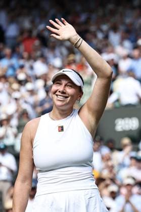 Amanda Anisimova, USA, after semifinal of 2025 All England Lawn Tennis Championships at Wimbledon, womens singles, London, 10 07 2025; -
